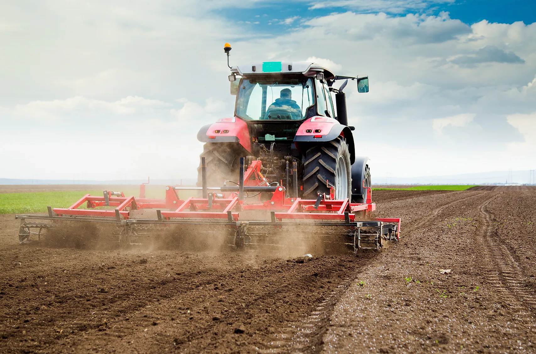 tractor en campo
